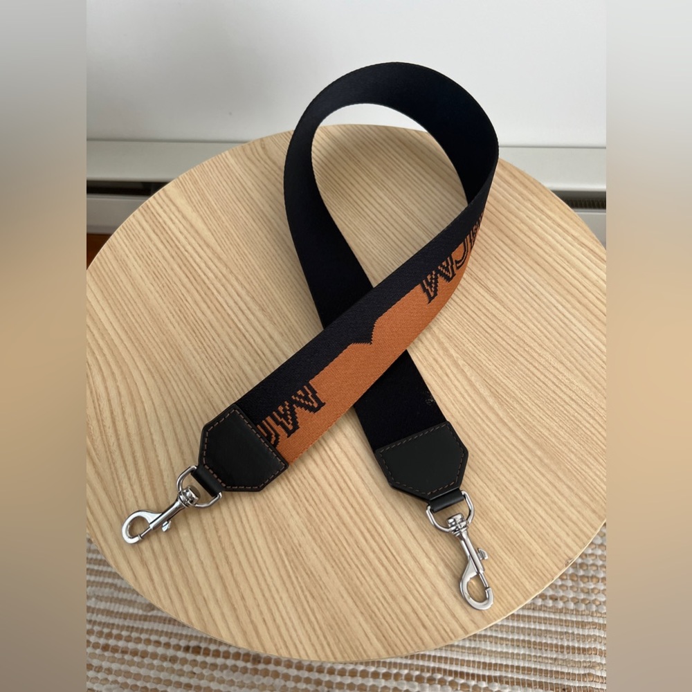 MCM Shoulder Bag Strap (Black and Cognac)